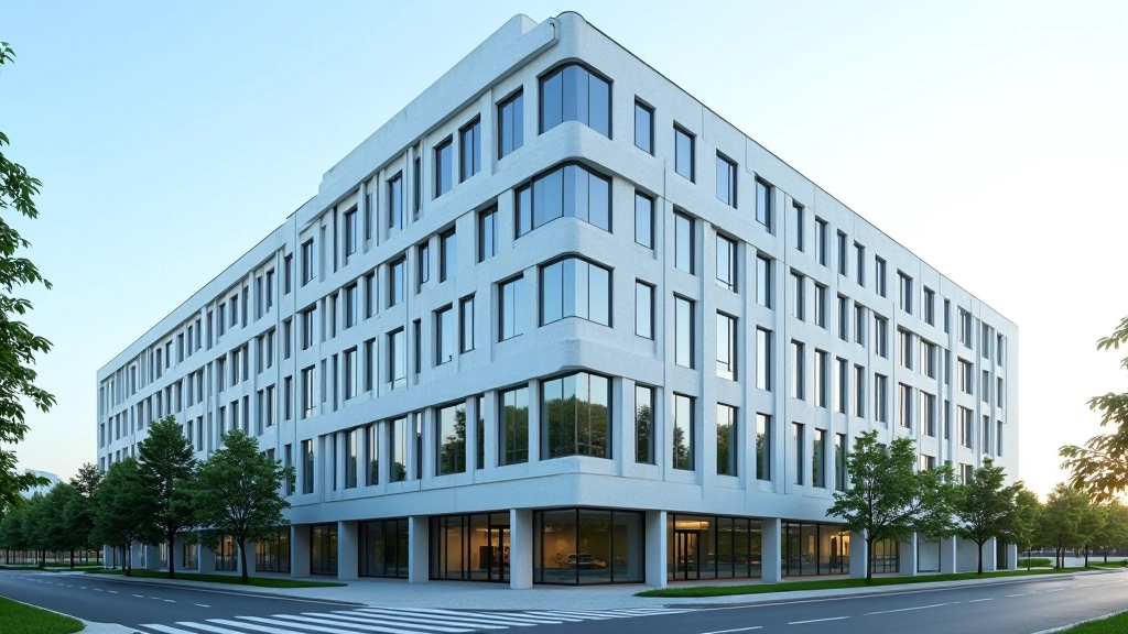 Moderní kancelářská budova představující instituci veřejné správy