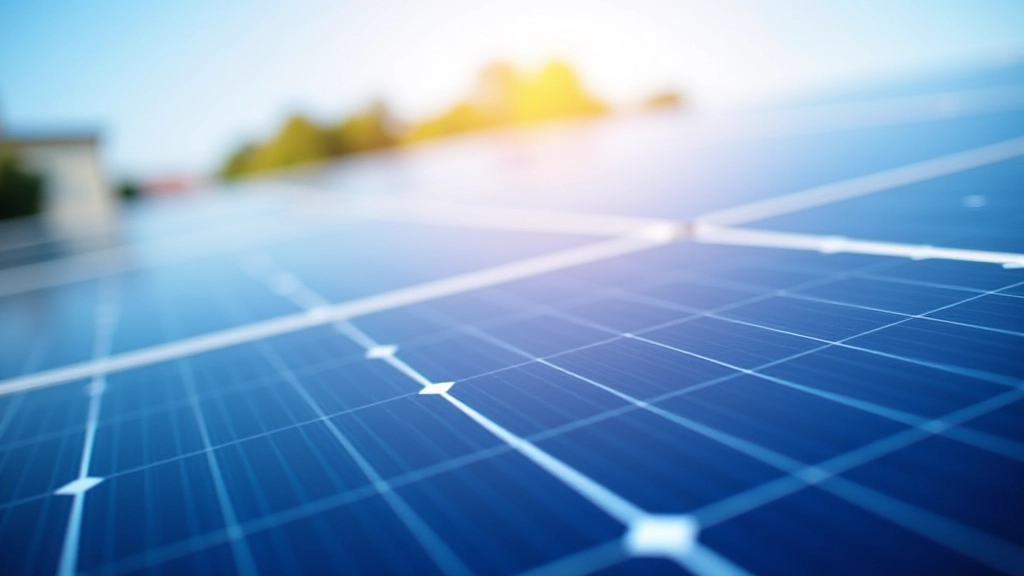 Detailní pohled na solární panely s reflexí oblohy